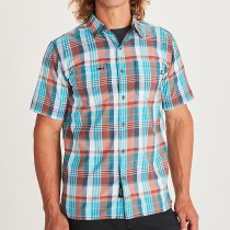 Marmot Groundhog 2021 Spring Summer Outdoor Sports Mens Leisure Modale Plaid Short Sleeve Shirt Lining