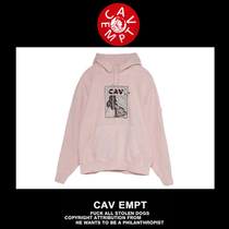 (Spot)CavEmpt C E 20SS washed pink loose CE hooded sweater retro mens and womens hoodies