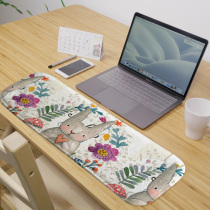 Hemp explosion creative cartoon rabbit purple flower mushroom flannel elbow and wrist keyboard and mouse pad thickened warm