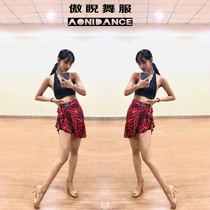 Pride dance suit A22 red BAO WEN series Adult female Latin dance performance suit Practice suit Class suit Art examination suit