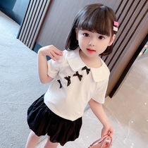Girl Suit Summer Foreign Air Trendy Women Baby 2022 New Girl Summer Clothes Short Sleeve children Two sets