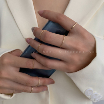 Simple style element ring 10-piece set combination ring female tide ins cold wind niche design sense ring accessories
