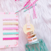 Japanese Joker Retro Girl Heart Soft Girl Macaron color line clip wave clip hairclip hair accessories Liu Haijia clip