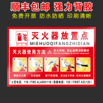 Fire Extinguisher Placement Point Thicken Forbidden Smoking Cue Cards Indoor Hotel Strictly Forbidden Fireworks SMOKE-FREE STICKER FIRE MARK