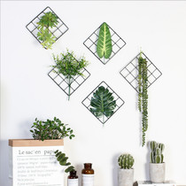 Iron mesh fake wall green plant wall hangs creative home bedroom dorm wall hanging pieces of room wall decoration