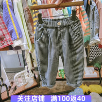 Boy pants little boy autumn foreign casual pants small childrens clothing Korean version of Joker loose childrens trousers cotton tide