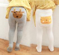 Childrens tights girls autumn and winter pantyhose baby bottoming big PP spring and autumn 6-12 months old female baby big fart