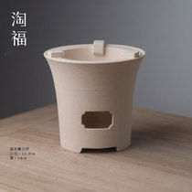 White clay pottery furnace Japanese handmade white mud furnace cooling furnace Kung Fu Tea stove air stove carbon stove boiling water stove tea equipment accessories zero matching