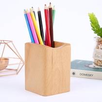 Turan solid wood pen holder Modern simple square wooden pen holder Beech simple wooden pen holder