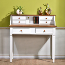 American solid wood desk white computer desk desk student household integrated writing desk makeup Nordic brief