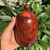 Redwood tree tumor gall Wood tea pot Burmese flower pear big fruit red sandalwood new treasure tank storage tank pendulum jar tumor scar