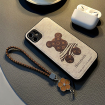 Suitable for apple 13 mobile phone shell new iphone13promax silicone leather anti-fall 13 protective sleeve 12 ultra-thin fashion inwind female net red tides soft shell lens full package thirteen