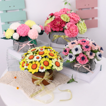  Mothers Day gift sunflower potted bouquet Free cutting non-woven handmade diy material bag to pass the time