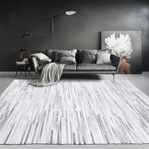Stitching cowhide carpet Living room American light luxury sofa Coffee table mat Home modern simple bedroom bedside blanket Nordic