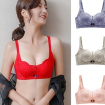 Natsume 2021 women gathered no rim comfortable bra Lace edge no trace sexy bra red breathable medium thick