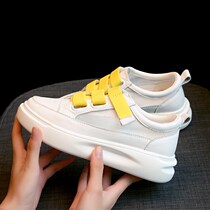 Tide brand 2021 new leather White shoes female platform shoes Korean version of Joker casual women shoes explosive trendy shoes summer
