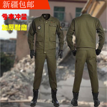 Spring and autumn thickened tooling wear-resistant heat insulation argon arc welding welding clothing welder welding protection site cotton work clothes