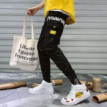  Japanese small size mens pants XS size drawstring overalls S size short man all-match sports casual pants 155