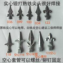 Iron art accessory forged with pointed solid cooked iron spear tip gate gun fence welding pointed finger