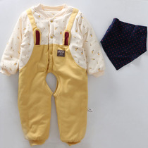 Baby Yuejia baby thickened open crotch garment baby thickened crotch one-piece suit climb out of clothing