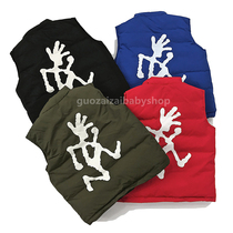 Winter thick vest children boys and girls baby baby cotton vest padded multi-pocket function cotton vest size foot