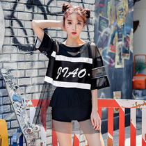 Big Code Swimsuit Woman Fat Mm Veil Slim Loose Veil less Female Students conservative Little Fresh Sports South Korea