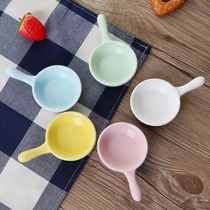 Ceramic with handle Seasoning dish Soy sauce vinegar dish Snack cake jam Small dish Seasoning dish Snack dish