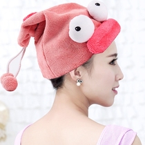 Time branded cartoon dry hair cap super strong hair quick-drying turban cute adult thickened water-absorbing shower cap