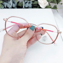 Fashion transparent myopia glasses women can be equipped with anti-blue light anti-radiation glasses frame women super light ins tide