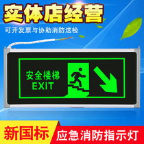 Stair channel indicator fire emergency safety exit sign light escape route down stairs evacuation instructions