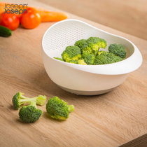 UK JosephJoseph shake sound Amoy rice fruit bowl Washing dish drain basket Plastic salad mixing bowl