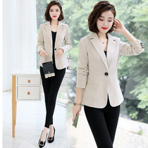 2020 Autumn fashion trend comfortable simple slim solid color short one button Lady small suit coat