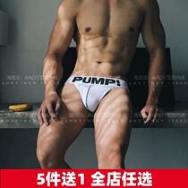 Young mens mesh breathable three-dimensional bag U-convex design sexy low waist shaping mens double-head hip underwear