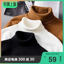 2021 new autumn and winter high collar sweater sweater jersey jersey undershirt Korean version trendy with velvet thickened line