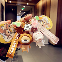 Electric car car key pendant men and women cute cartoon doll bag hanging decoration small pendant keychain