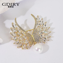 Small fragrant wind angel wing female brooch 2020 New Tide cute Japanese sweater coat suit pin corsage