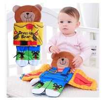 Baby three-dimensional big cloth book multifunctional baby hands-on puzzle shoes early education center toy dressing zipper