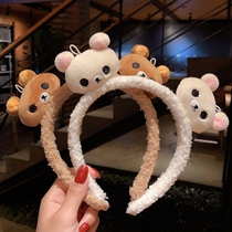 Knock cute bear hair hoop girl head jewelry funny go out head hoop women wash face wild hair accessories