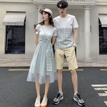 Very immortal couple summer dress two 2021ins short sleeve T-shirt set temperament you dress me