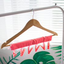 Creative portable fabric hanger foldable business trip clothes drying clip bathroom hanger clothes clip