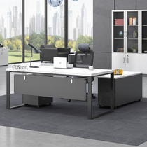  Boss desk Changsha office furniture Simple modern steel and wood middle shift desk Supervisor desk Manager desk Financial desk and chair