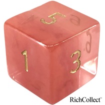 D6 watermelon Ruby ore 6 sides right angle cube Crystal digital dice color son Eros Stone