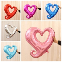 Engagement Banquet Scene Arrangement Hook Heart-shaped Aluminum Film Balloon Wedding House Wedding Romantic Love Decorated Aluminum Steam Ball