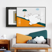 Meter box decorative painting non-perforated cartoon simple modern shielding living room switch box power distribution box electric box