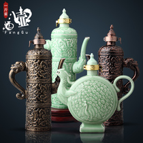 Jingdezhen antique ceramic Hulk 1 Jin a catty creative wine jug with ancient style antique empty bottle household wine jug