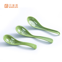 Drop proof melamine plastic spoon Small spoon with hook spoon Imitation porcelain long handle spoon Ramen Malatang spoon Commercial soup spoon spoon