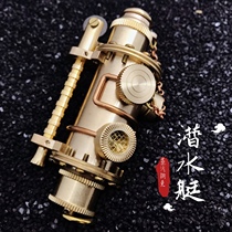 Zhu Rong heavy armour pure copper mechanical antique DIY handmade steampunk kerosene lighter retro vintage collection grade