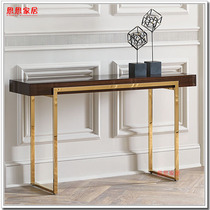 Nordic Modern Minimalist New Chinese Metal Stainless Steel Entrance Counter Entrance Hall Long Table Light Luxury Baking Pattern