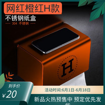 Nordic Home Wind Waterproof Paper Towels Box Bathroom Cramps Toilet 304 Stainless Steel Free Stiletto Hanging Wall Pumping Paper Racks