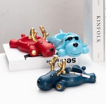 Nordic Ashtrays Home Cute Cartoon Dog Ashtrays Creativity Bedroom Cute Resin Smoke Cylinder Decoration